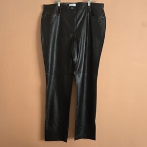 NWT Reitmans Faux Leather Pants – Black, Size 13